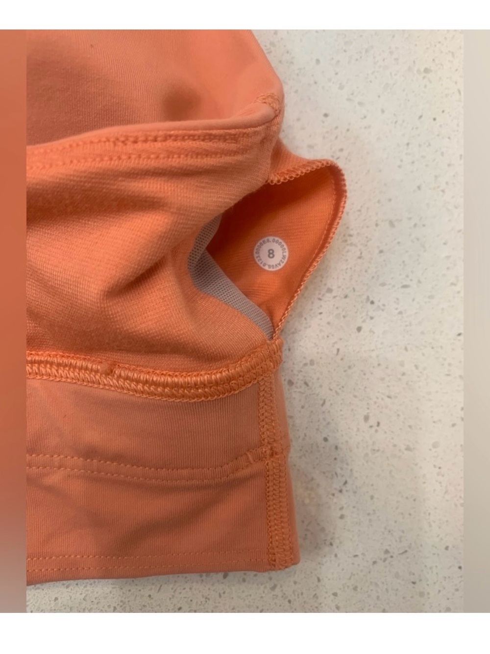 LuluLemon Sports Bra 8 free flow yoga gym peach light orange - Picture 3 of 3